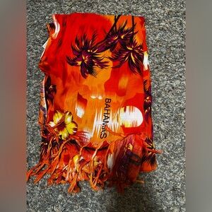 Orange Bahamas swimsuit coverup